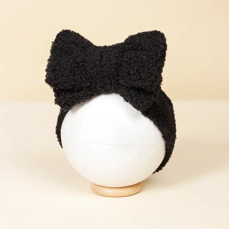 Bandeau Bébé Spécial Hiver en Pilou - Gros Nœud - Coloris Divers