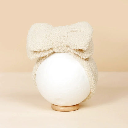 Bandeau Bébé Spécial Hiver en Pilou - Gros Nœud -  Coloris Divers