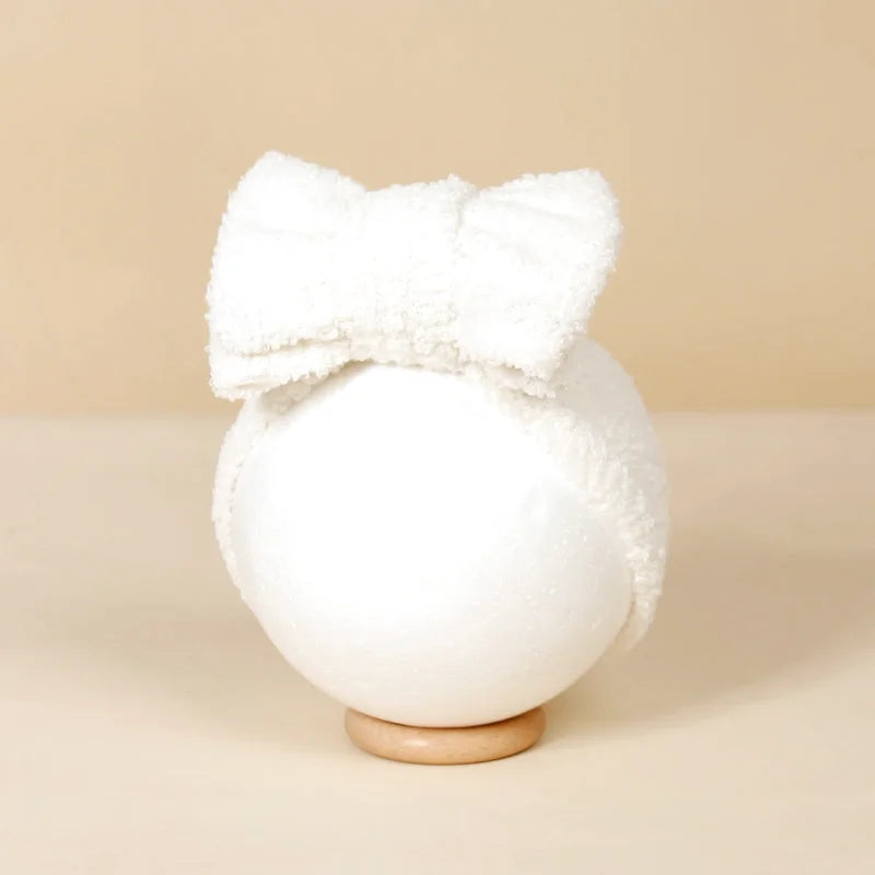 Bandeau Bébé Spécial Hiver en Pilou - Gros Nœud -  Coloris Divers