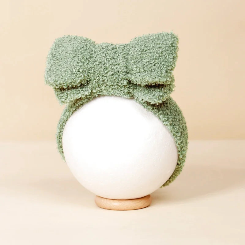 Bandeau Bébé Spécial Hiver en Pilou - Gros Nœud -  Coloris Divers
