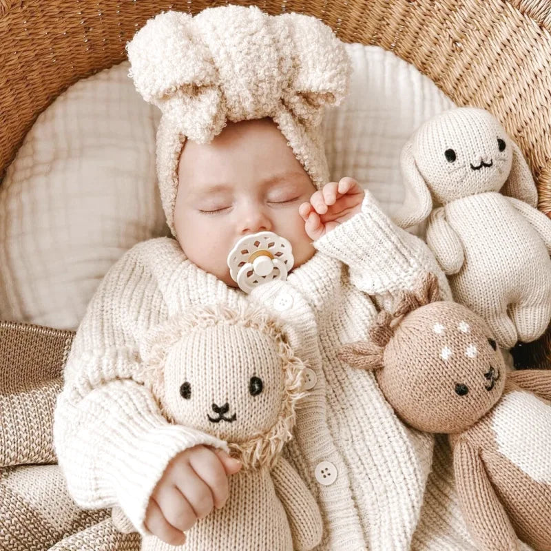 Bandeau Bébé Spécial Hiver en Pilou - Gros Nœud -  Coloris Divers