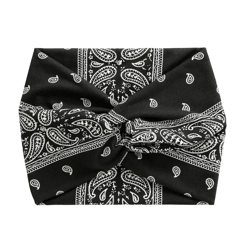 Bandeau Cheveux Extra-Large Effet Twisté - Motifs divers