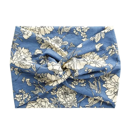 Bandeau Cheveux Extra-Large Effet Twisté - Motifs divers