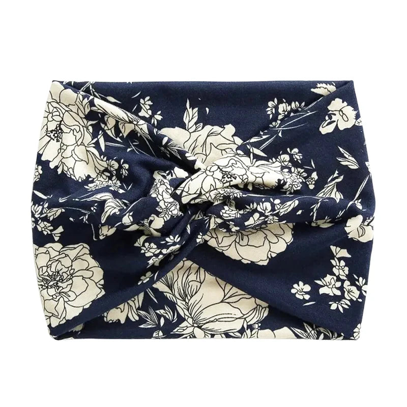 Bandeau Cheveux Extra-Large Effet Twisté - Motifs divers