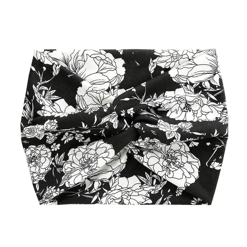 Bandeau Cheveux Extra-Large Effet Twisté - Motifs divers