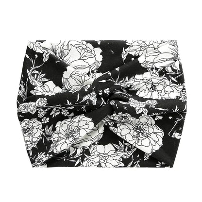 Bandeau Cheveux Extra-Large Effet Twisté - Motifs divers