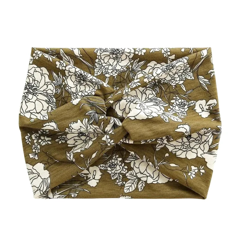 Bandeau Cheveux Extra-Large Effet Twisté - Motifs divers