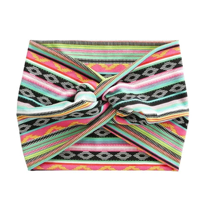 Bandeau Cheveux Extra-Large Effet Twisté - Motifs divers