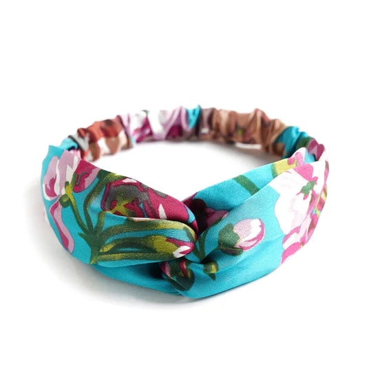 Bandeau Cheveux Retro - Motif Fleuris