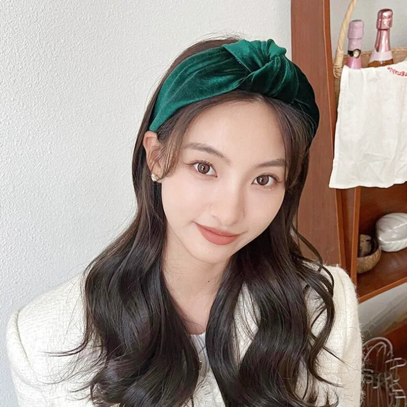 Bandeau - Serre-tête en Velours avec Nœud - Coloris Divers