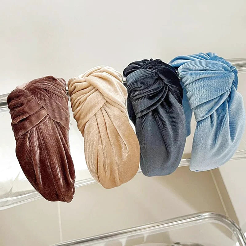 Bandeau - Serre-tête en Velours avec Nœud - Coloris Divers