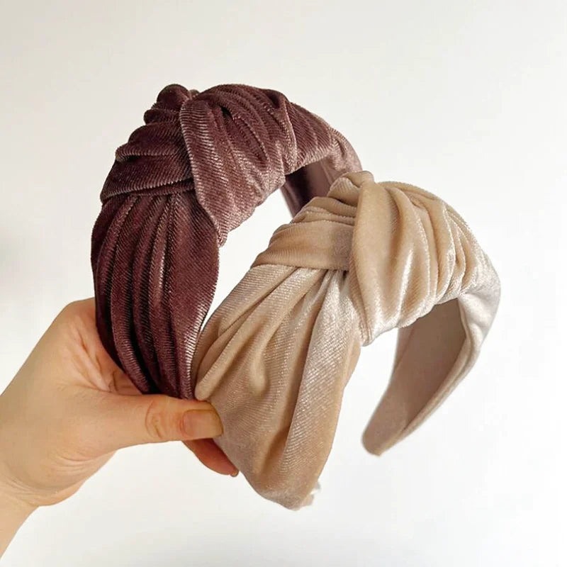 Bandeau - Serre-tête en Velours avec Nœud - Coloris Divers