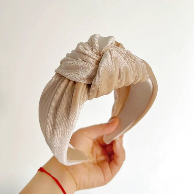 Bandeau - Serre-tête en Velours avec Nœud - Coloris Divers