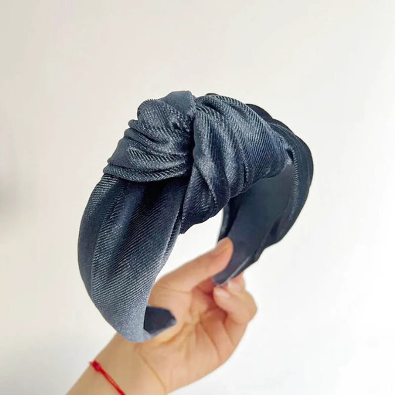 Bandeau - Serre-tête en Velours avec Nœud - Coloris Divers