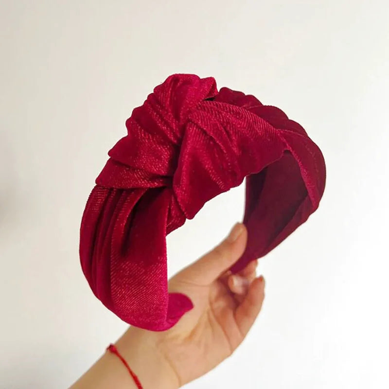 Bandeau - Serre-tête en Velours avec Nœud - Coloris Divers