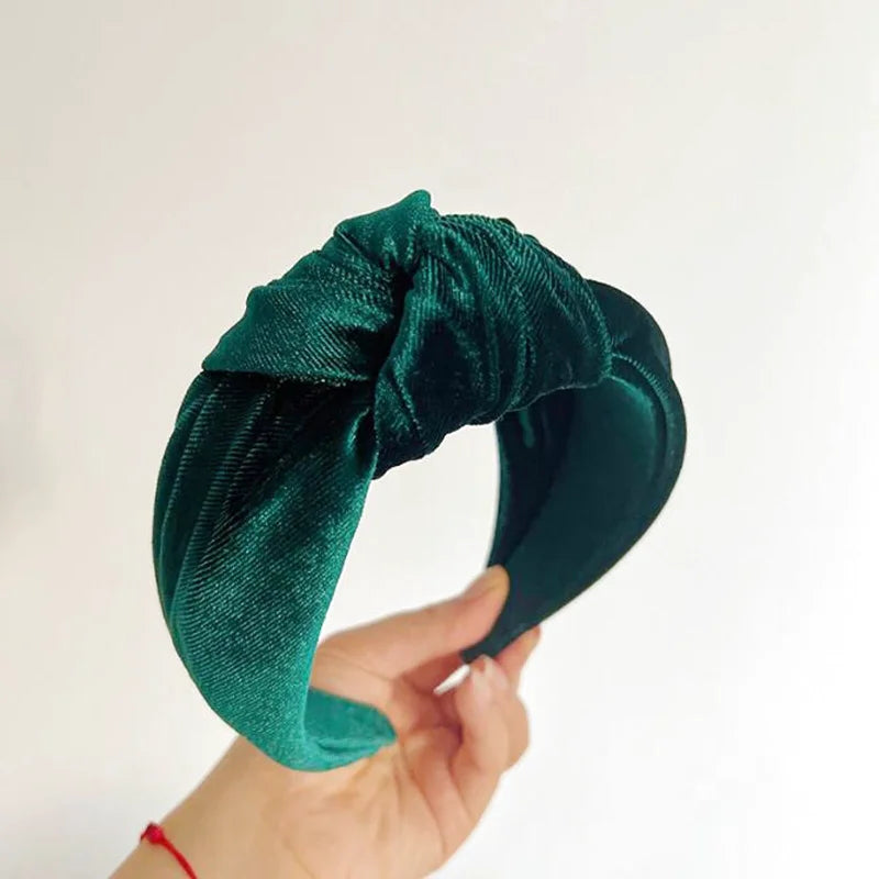 Bandeau - Serre-tête en Velours avec Nœud - Coloris Divers