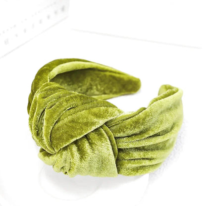 Bandeau - Serre-tête Gros nœud en velours - Effet rétro - Divers Coloris