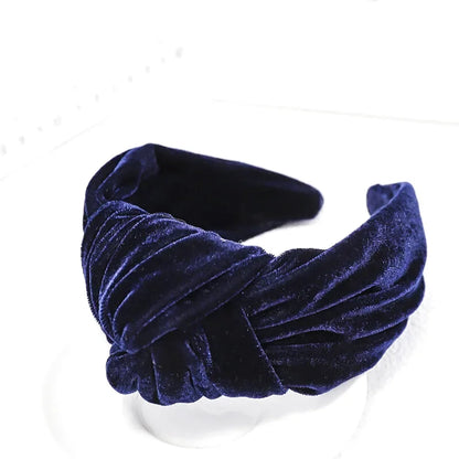 Bandeau - Serre-tête Gros nœud en velours - Effet rétro - Divers Coloris