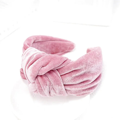 Bandeau - Serre-tête Gros nœud en velours - Effet rétro - Divers Coloris