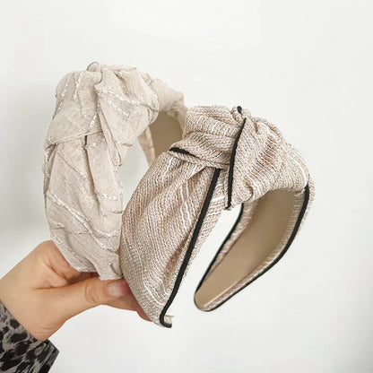 Bandeau - Serre-tête Gros nœud texturé - Style Vintage