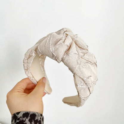 Bandeau - Serre-tête Gros nœud texturé - Style Vintage