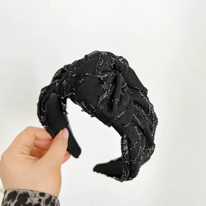 Bandeau - Serre-tête Gros nœud texturé - Style Vintage