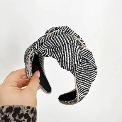 Bandeau - Serre-tête Gros nœud texturé - Style Vintage