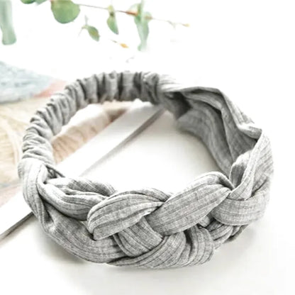 Bandeau Tresse en Coton - Retro - Coloris Unis