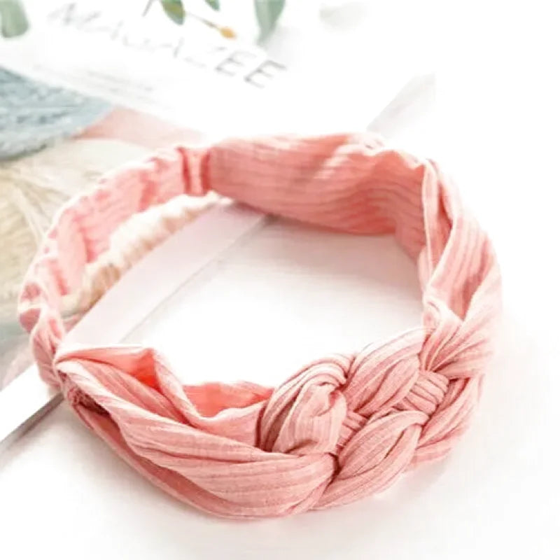 Bandeau Tresse en Coton - Retro - Coloris Unis