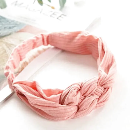 Bandeau Tresse en Coton - Retro - Coloris Unis