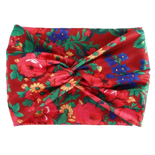 Gros Bandeau Croisé - Motif Fleuri