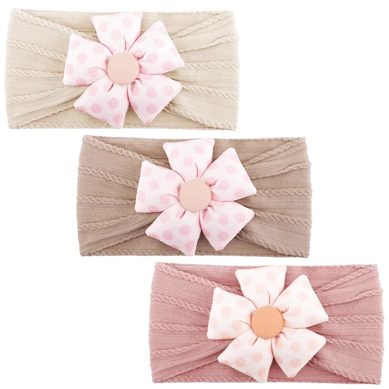 Lot de 3 Bandeaux Bébé avec Fleurs