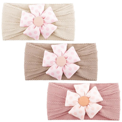 Lot de 3 Bandeaux Bébé avec Fleurs