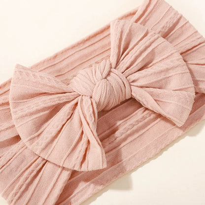Lot de 5 Bandeaux Bébé Nœud en Nylon - Couleurs Pastel