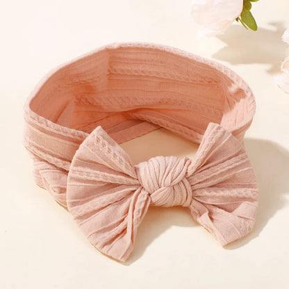 Lot de 5 Bandeaux Bébé Nœud en Nylon - Couleurs Pastel