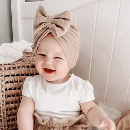 Turban Bébé Mignon - Gros Nœud - Divers Coloris